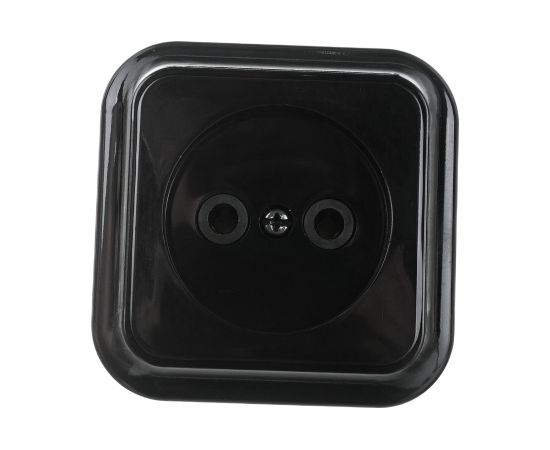 Розетка Bylectrica 1-местная ОУ, серия ПРАЛЕСКА, черный, РА16-255 черный 