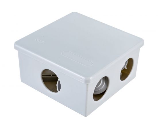 Коробка IEK, распределительная, ОП 85x85x40 мм, IP44, KM41235, 6 кабельных вводов, ИЭК, UKO11-085-085-040-K41-44 