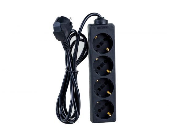 Удлинитель ExeGate ECE-4-1.8B 4 евророзетки с заземлением, 1.8м, черный 285810 
