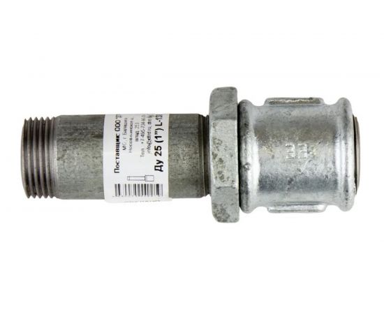 Сгон ДТРД стальной, в сборе с муфтой и контргайкой чугунными, оцинкованный Ду 25 (1"") L-130 13250130 