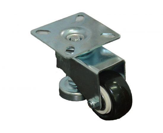 Колесо поворотное черная резина с регулировкой 50 мм MFK-TORG 4053050-Р 