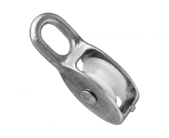 Одинарный блок КРЕП-КОМП шкив пластиковый 25 мм, 7 мм, 1 шт. бо25мф 