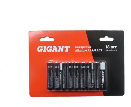 Батарейка Gigant Alkaline ААА/LR03 блистер 18 шт. GBA-3A-18 