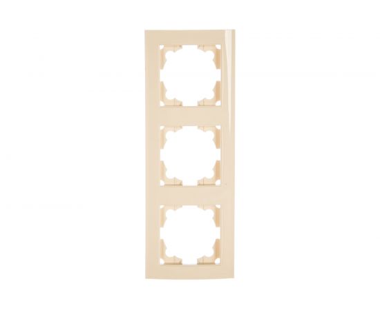 Трехместная горизонтальная рамка, слоновая кость UNIVersal Бриллиант 7948707 