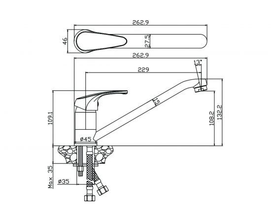 Смеситель для кухни OLIVES АVILA 02400AV – изображение 2