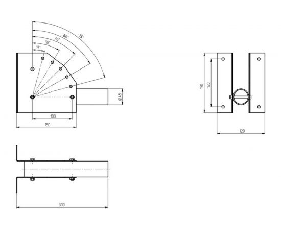 Кронштейн для уличного светильника ЭРА SPPAC20300048 Б0047651 – изображение 2