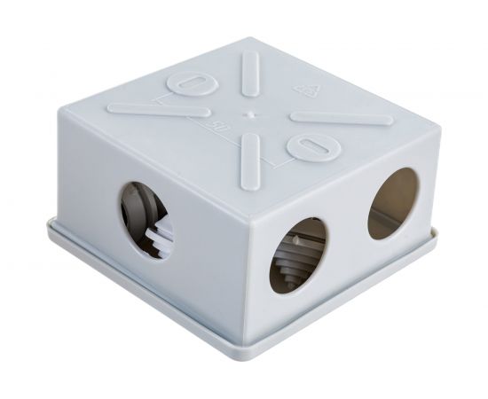 Коробка IEK, распределительная, ОП 85x85x40 мм, IP44, KM41235, 6 кабельных вводов, ИЭК, UKO11-085-085-040-K41-44 – изображение 2