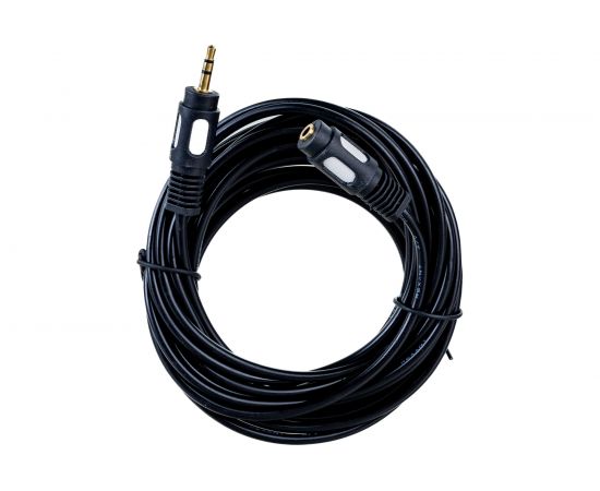 Шнур REXANT стерео 3,5 мм гнездо - стерео 3,5 мм штекер, длина 5 метров 17-4016 – изображение 2