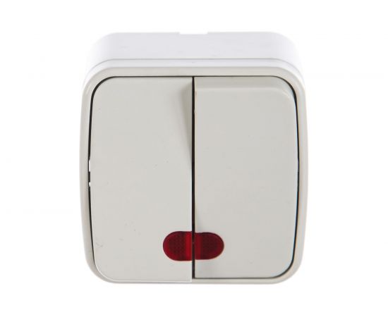 Двойной выключатель с подсветкой, Intro 310501 10А, 250В, IP20, ОУ, Polo Б0036096 – изображение 2