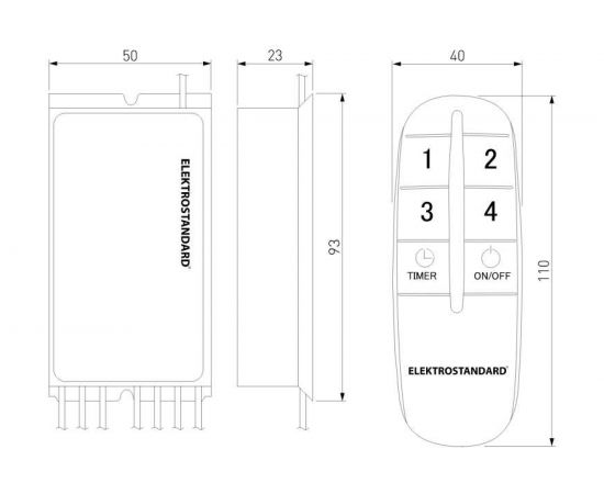 Пультом управления Elektrostandard Y8 Черный 4 канала a040988 – изображение 2