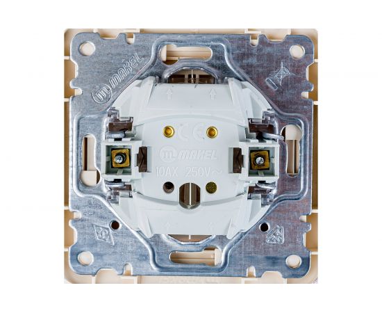 Двухклавишный выключатель, кремовый Makel Mimoza 25003 – изображение 2