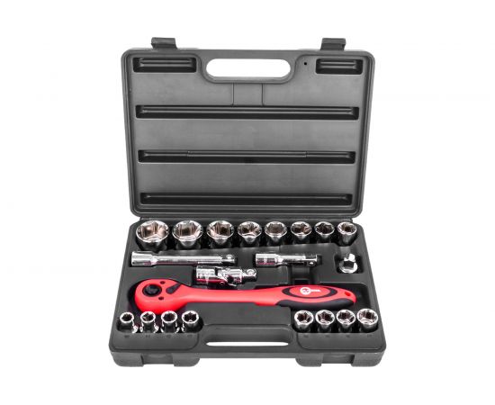 Профессиональный набор инструментов INTERTOOL 21 шт., 1/2, Cr-V ET-6021 – изображение 2
