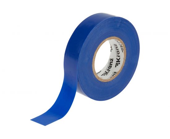 Профессиональная изолента ПВХ KRANZ 19 мм х 20 м, 0.18 мм, синяя KR-09-2805 – изображение 2