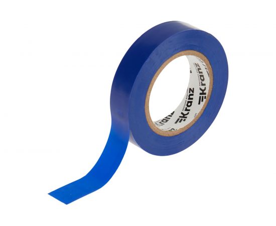 Изолента ПВХ KRANZ 15 мм х 20 м, 0.13 мм, синяя KR-09-2605 – изображение 2