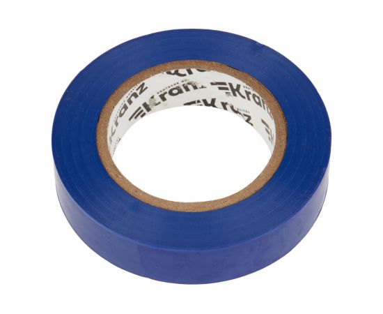 Изолента ПВХ KRANZ 15 мм х 20 м, 0.13 мм, синяя KR-09-2605 – изображение 3