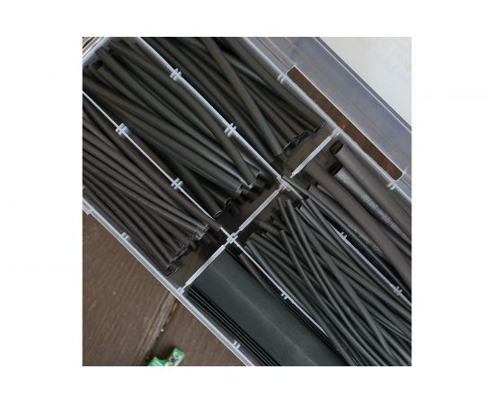 Набор термоусадочных трубок REXANT №2 ТУТнг черная, 260 шт. 29-0132 – изображение 3