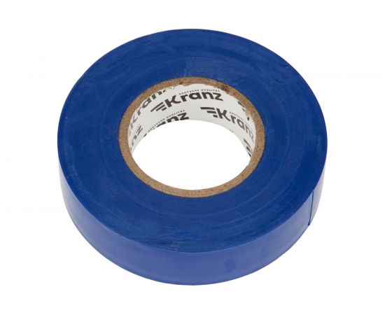 Профессиональная изолента ПВХ KRANZ 19 мм х 20 м, 0.18 мм, синяя KR-09-2805 – изображение 3