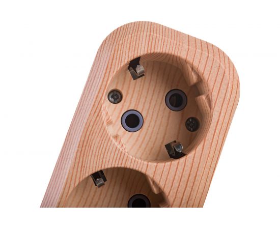 Розеточная колодка, 4 гнезда, с выключателем, сосна TDM SQ1806-0052 – изображение 4