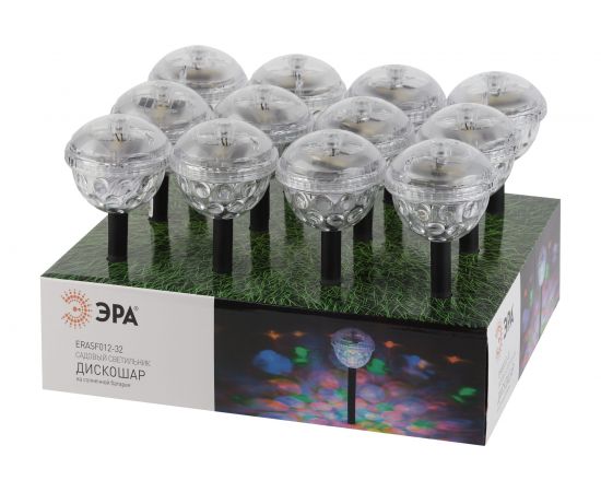 Садовый светильник ЭРА ERASF01232 Дискошар, на солнечной батарее 12/216 Б0044240 – изображение 4