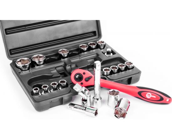 Профессиональный набор инструментов INTERTOOL 21 шт., 1/2, Cr-V ET-6021 – изображение 4