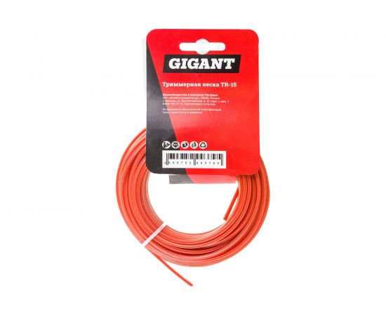 Леска триммерная Звезда 3 мм, намотка 15 м Gigant GTR-15 – изображение 4