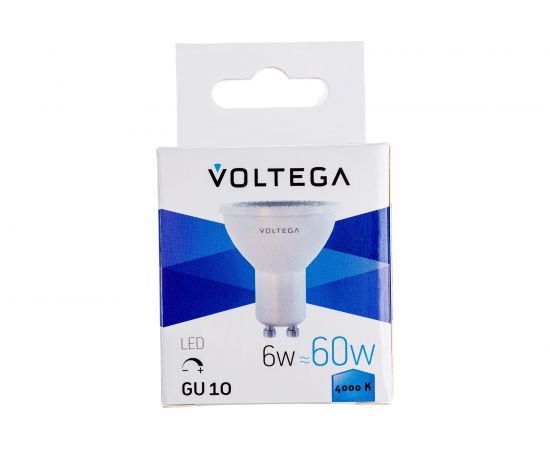 Светодиодная лампа VOLTEGA Софит линзованный GU10 4000К 6W диммируемый 7109 – изображение 4
