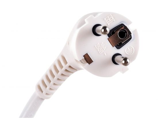 Сетевой шнур с вилкой ЭРА U-3x1,5-3m-W с заземлением 3м ПВС 3x1,5мм2 белый Б0048708 – изображение 4