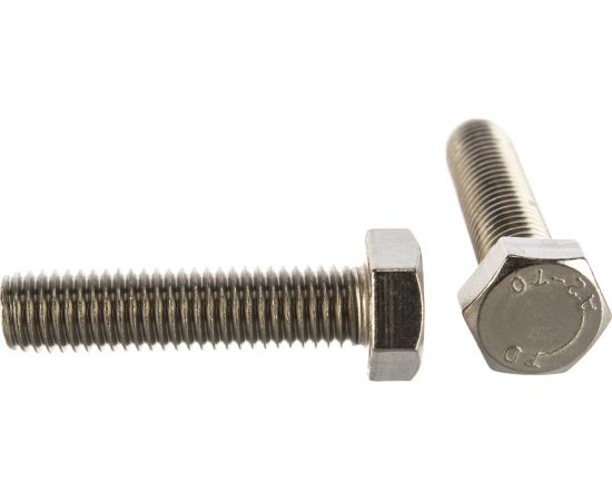 Болт с шестигранной головкой, с полной резьбой ЕВРОПАРТНЕР DIN 933 нержав. сталь, 12х50 мм, 2 шт. G2 1250 2 – изображение 4