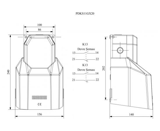 Педаль-выключатель Emas с защитной крышкой, две скорости 2x1НО+1НЗ, 250 В, 4 А PDKS11GX20 – изображение 4