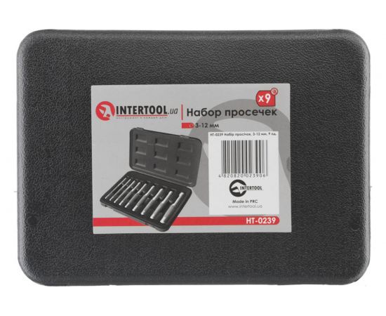 Набор просечек INTERTOOL 9 единиц, 3-12 мм HT-0239 – изображение 5