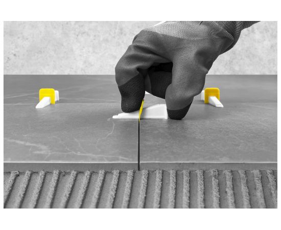 Система выравнивания плитки клинья 100 шт TLS-Profi TLS22016 – изображение 6