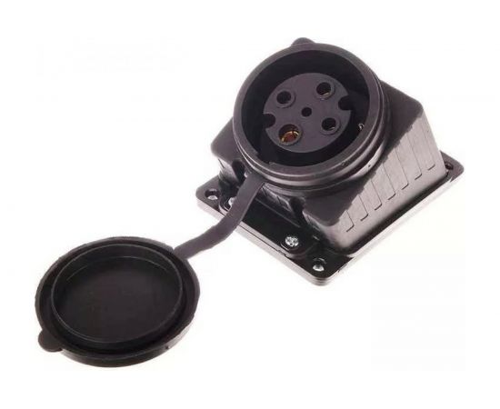 Розетка наружной установки LEZARD 202 наклонная трехфазная 3Р+Е 3х32А 380V 332-0100-0202 