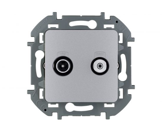Двухкабельная розетка TV/SAT Legrand - INSPIRIA - алюминий 673882 