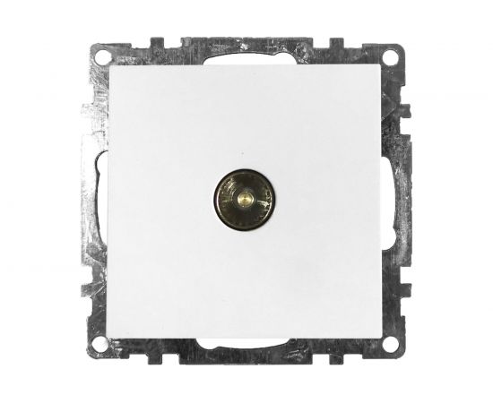 1-местная телевизионная розетка STEKKER механизм, GLS00-7108-01, 5-862МГц, Катрин, белый 39306 