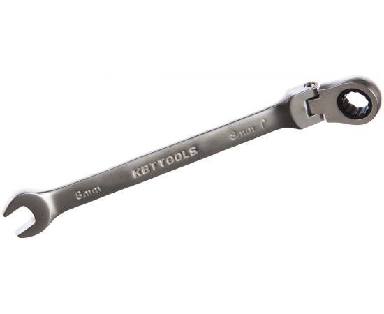 Гаечный трещоточный ключ с шарниром КВТ 8 мм 79192 