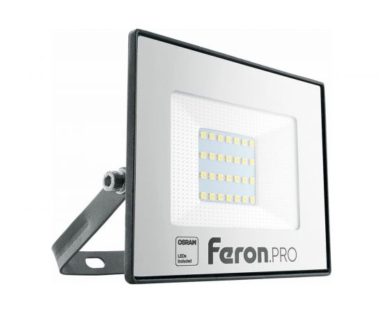 Светодиодный многоматричный прожектор FERON LL-1000, 30W, 6400К, 3000Lm, IP65, 28хOSRAM чёрный 41539 