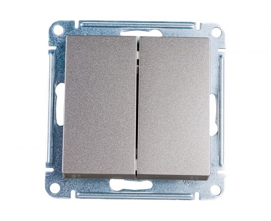 2-клавишный переключатель Schneider Electric AtlasDesign Шампань сх.6, 10АХ ATN000565 