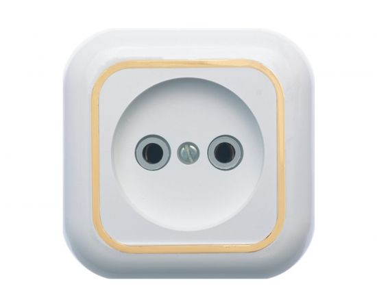 Розетка Кунцево-Электро ВАЛЕНТИНА открытой установки, одноместная РА10-266 З 7639 