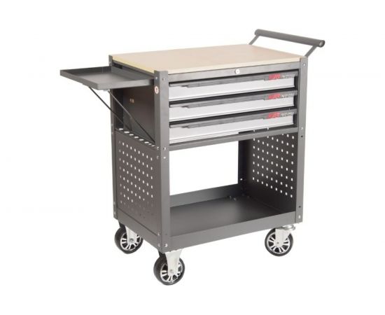 Инструментальная тележка (3 секции, серая, на колесах, с открытым отсеком) JTC 5516 