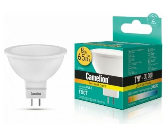 Светодиодная лампа Camelion LED8-S108/830/GU5.3 JCDR 8Вт 220В 12871 