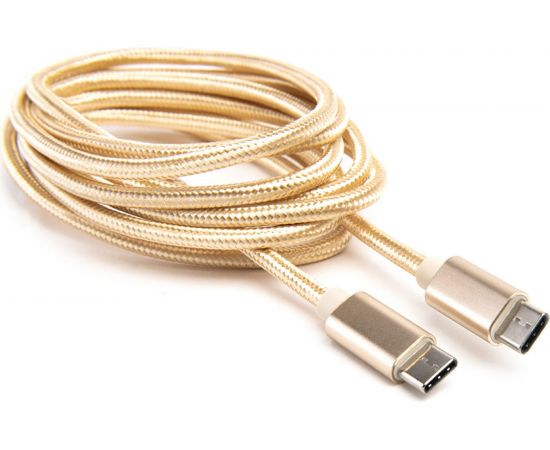 Шнур Atom Evolution USB Type-C 3.1 - USB Type-C 3.1, 1,8 м, штекер/штекер, золотой, 31029 