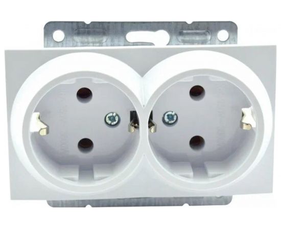 Механизм 2-ой розетки MONO ELECTRIC L/D, с заземлением, слоновая Кость 500-000104-120 