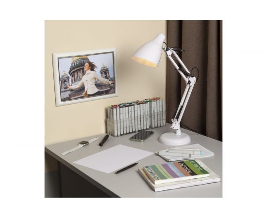 Настольный светильник ЭРА N-123-Е27-40W-WW белый, 12/96 Б0047196 – изображение 15