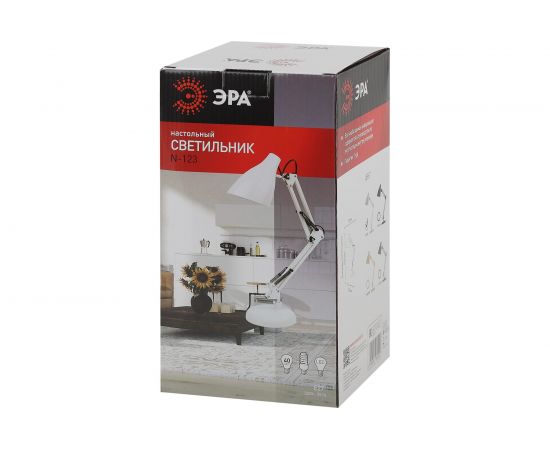 Настольный светильник ЭРА N-123-Е27-40W-WW белый, 12/96 Б0047196 – изображение 16