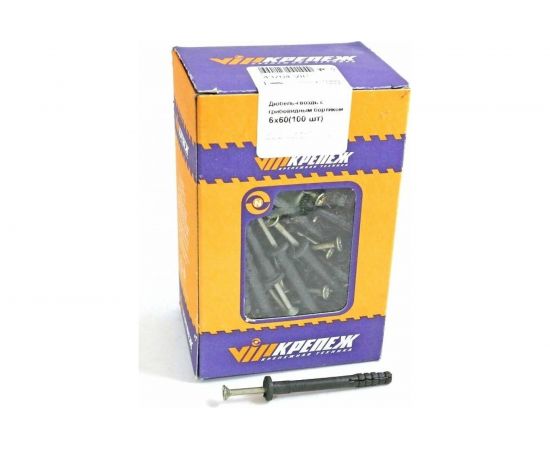Дюбель-гвоздь VIPкрепеж с грибовидным бортиком 100 шт 43704 VIP – изображение 2