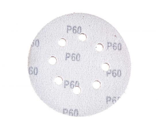 Круг шлифовальный абразивный с перфорацией (5 шт; 125 мм; Р60) для резиновых дисков VOREL 8576 – изображение 2
