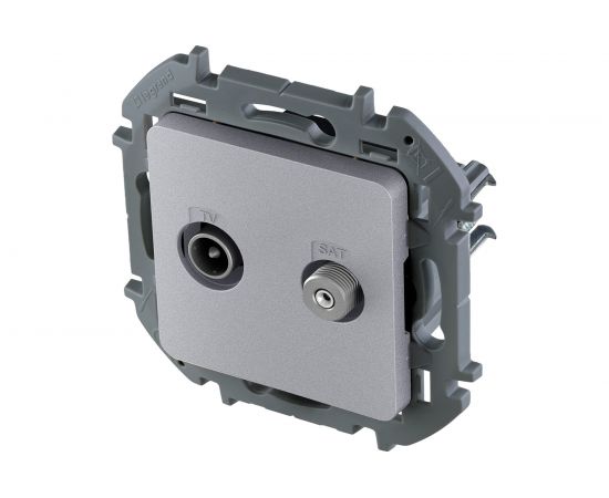 Двухкабельная розетка TV/SAT Legrand - INSPIRIA - алюминий 673882 – изображение 2