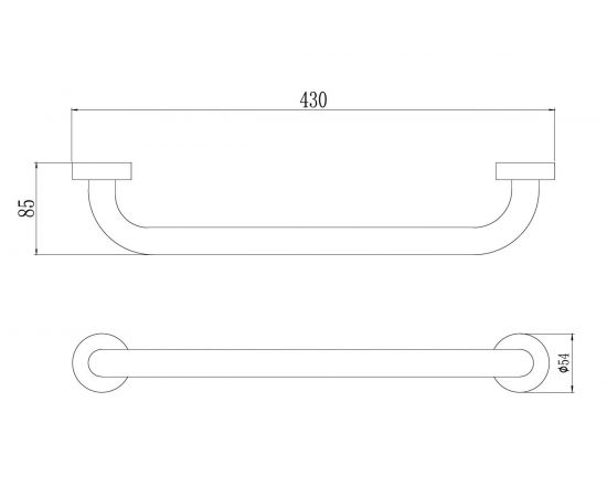 Поручень Savol хром, 45 см S-010045 23349 – изображение 2