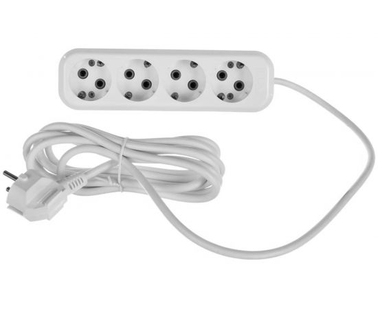 Четырехместный удлинитель с заземлением LUX У4-Е, 3м, 4606400414742 – изображение 2