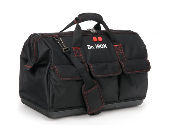 Сумка для инструмента с пластиковым дном с ремнем Dr. IRON 510х260х390 мм DR1029 – изображение 2